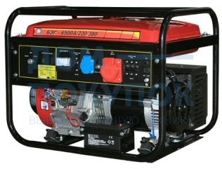 Бензогенератор Калибр БЭГ-6500А/220/380 00000065277