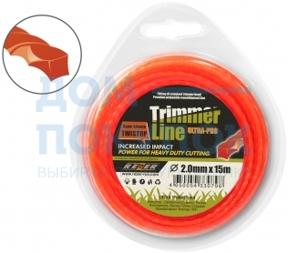 Леска Rezer TWISTOP 2.0мм 15м квадрат