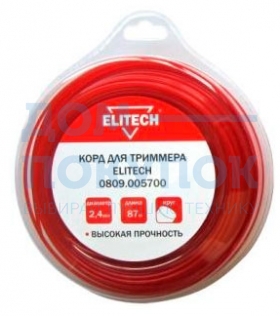 Леска (2.4 мм; 87 м; круг) Elitech 0809.005700