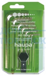 Набор шестигранных штифтовых ключей, 8 шт HAUPA 100585