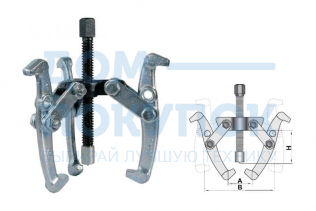 Шарнирный 3-х лапый съемник АвтоDело 100 мм тип 3 ф20-110 мм 41734 10668