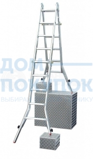 Шарнирная телескопическая стремянка Krause MONTO TELEVARIO 4х5 перекладины 129987