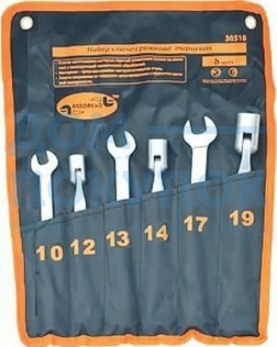 Набор рожково-торцевых ключей 6шт 10-19мм сумка АвтоDело 30516 14566