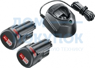 Набор базовый Home&Garden АКБ 2x12V 1.5 А*ч, ЗУ GAL 1210 CV Bosch 1600A01L3E