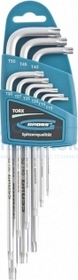 Набор экстра-длинных имбусовых ключей TORX-TT GROSS 9 шт. 16408