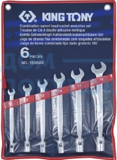 Набор комбинированных ключей, 10-19 мм, 6 предметов KING TONY 1B06MR