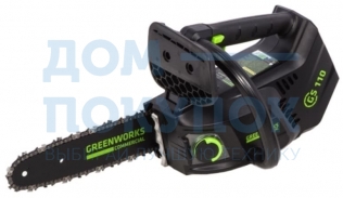 Пила цепная одноручная аккумуляторная GreenWorks  GD40TCS 2003807