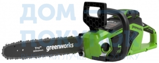 Цепная пила аккумуляторная GreenWorks  GD40CS15, 40V, 35 см, бесщеточная,  2005707UA