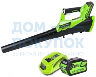 Воздуходув аккумуляторный Greenworks G40ABK4, 2400807UB