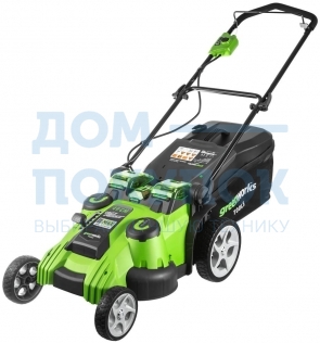 Газонокосилка аккумуляторная Greenworks Twin Force G40LM49DB 2500207