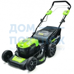 Газонокосилка аккумуляторная Greenworks, 40В, 46см, самоходная бесщеточная 2506807UF