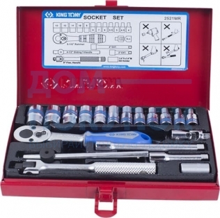 Набор торцевых головок с принадлежностями (1/4