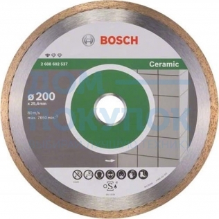 Диск алмазный отрезной Professional for Ceramic (200х25.4 мм) для настольных пил Bosch 2608602537