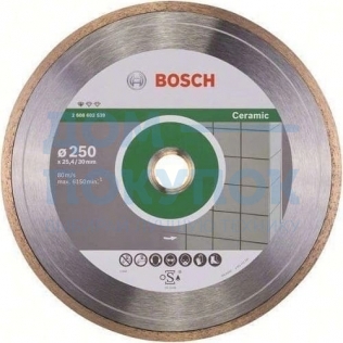 Диск алмазный отрезной Professional for Ceramic (250х30/25.4 мм) для настольных пил Bosch 2608602539