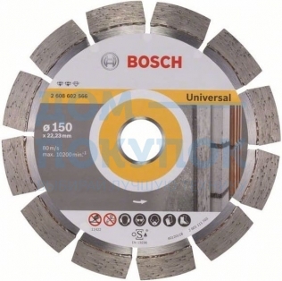 Диск алмазный отрезной Expert for Universal (150х22.2 мм) для УШМ Bosch 2608602566