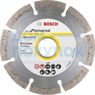 Диск алмазный ECO Universal (115х22.2 мм) Bosch 2608615027