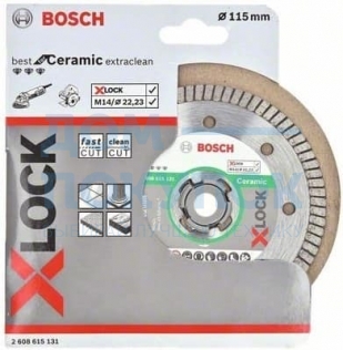 Диск алмазный Best for Ceramic Extraclean X-LOCK (115х22.2 мм) Bosch 2608615131