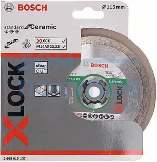 Диск алмазный Standard for Ceramic X-LOCK (115х22.2 мм) Bosch 2608615137
