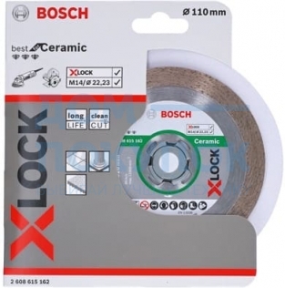 Диск алмазный Best for Ceramic X-LOCK (110х22.2 мм) Bosch 2608615162