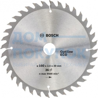 Пильный диск ECO WOOD (160x20 мм; 36T) Bosch 2608644374