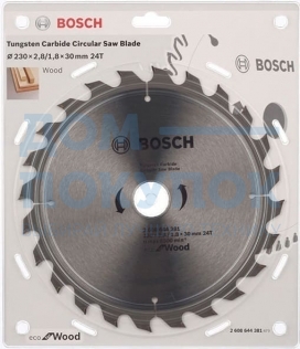 Пильный диск ECO WOOD (230x30 мм; 24T) Bosch 2608644381