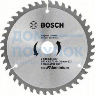 Пильный диск ECO AL (150x20 мм; 42T) Bosch 2608644387