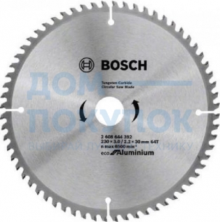 Пильный диск ECO AL (230x30 мм; 64T) Bosch 2608644392