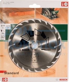 Пильный диск STANDARD GT WO H 150x20/16-24 Bosch 2609256806