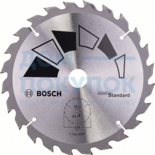 Пильный диск STANDARD GT WO H 170x20/16-24 Bosch 2609256812