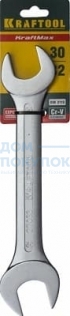 Рожковый гаечный ключ 30х32 мм, KRAFTOOL 27033-30-32