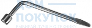 Ключ баллонный L-образный, с монтажной лопаткой, 19мм ЗУБР 