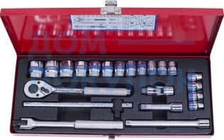 Набор торцевых головок с принадлежностями (3/8