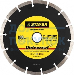 Диск алмазный STAYER Professional UNIVERSAL 180 мм 3660-180_z01