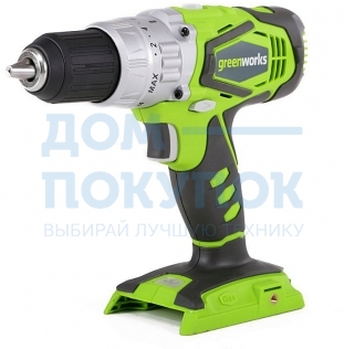 Дрель-шуруповерт ударная GREENWORKS G24CD 3801107