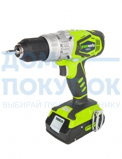 Дрель-шуруповерт ударная GREENWORKS G24CDK2 3801107UC