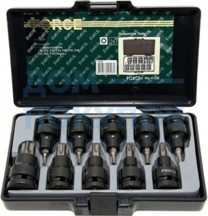 Набор ударных головок-бит TORX 1/2