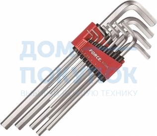 Набор длинных Г-образных шестигранников 1,5-12 мм, 11предметов FORCE 5116XL