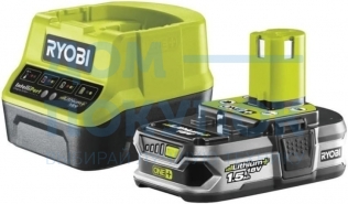 Набор Ryobi ONE+ RC18120-115 5133003357 аккумулятор 18 В; 1.5 А*ч; Li-Ion и зарядное устройство RC18120