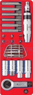 Демонтажный набор с ударной отвёрткой (ложемент, 24 предмета) МАСТАК 5-19424