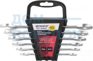 Набор ключей гаечных рожковых серии ARC на держателе, 8-19 мм, 6 предметов Thorvik W1S6PR 52617