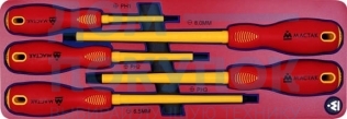 Набор диэлектрических отвёрток, ложемент, 5шт МАСТАК 5-4005E