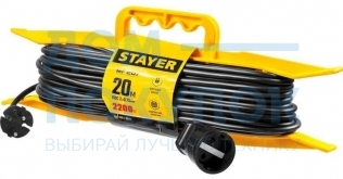 Удлинитель на рамке STAYER MF 207, 20 м, 2200 Вт, 1 гнездо 55018-20_z01