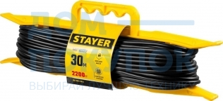 Удлинитель на рамке STAYER MF 207, 30 м, 2200 Вт, 1 гнездо 55018-30_z01