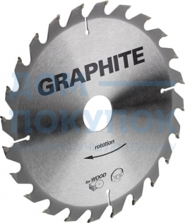 Диск отрезной по дереву (185x30 мм; 36 зубьев) GRAPHITE 57H664