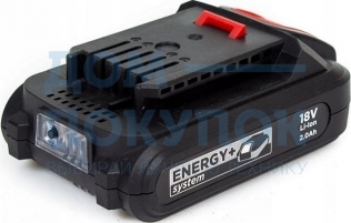 Аккумуляторная батарея Energy+ 18 V, Li-Ion, 2.0 Ач GRAPHITE 58g001