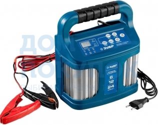 Зарядное устройство ЗУБР ПРОФЕССИОНАЛ, 12В, 12А, автомат, IP65, AGM, GEL, WET 59305