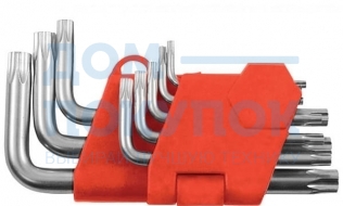 Ключи звездочки в пластиковом держателе, CrV, Т5-Т20, 8 шт. FIT IT 64001