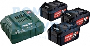 Аккумуляторы 3 шт. 5,2 А*ч; 18 В; Li-Ion и ЗУ ASC 30-36 Basic-Set Metabo 685048000