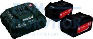 Аккумуляторы 2 шт. 5,2 А*ч; 18 В; Li-Ion и ЗУ ASC 30-36 Basic-Set Metabo 685051000
