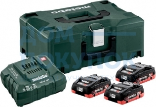 Набор Basic-Set 3 аккумулятора LiHD 4.0 Ач/18В+зарядное устройство ASC30-36+Metaloc Metabo 685133000